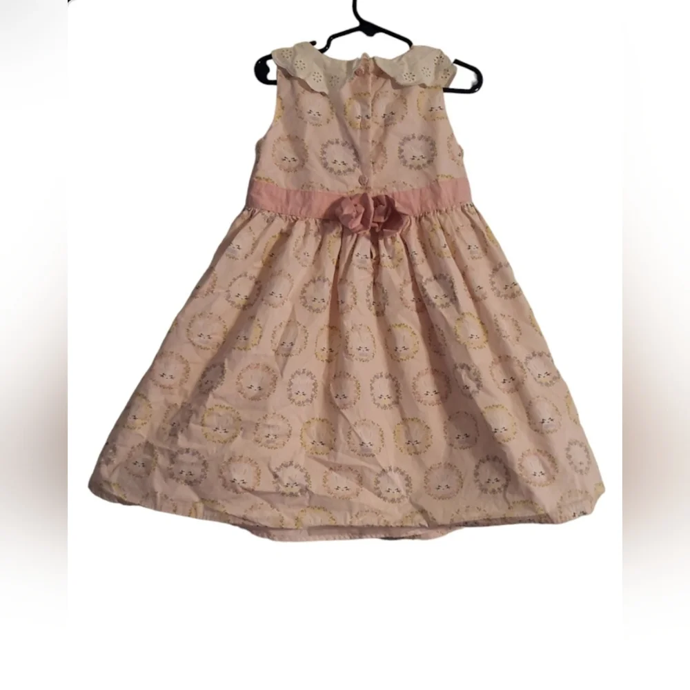 "GYMBOREE", Size 5T, Light Pink Dress W/ Bunny Rabbits. - Picture 2 of 2